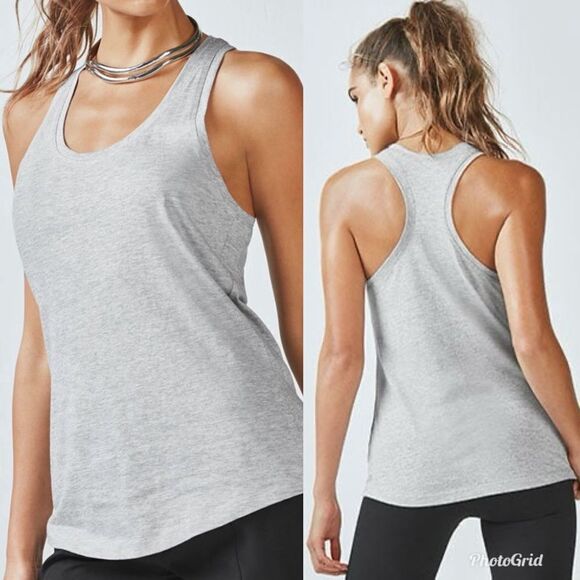 Fabletics Heather Gray  Adventura Racerback Tank Top - Picture 1 of 5